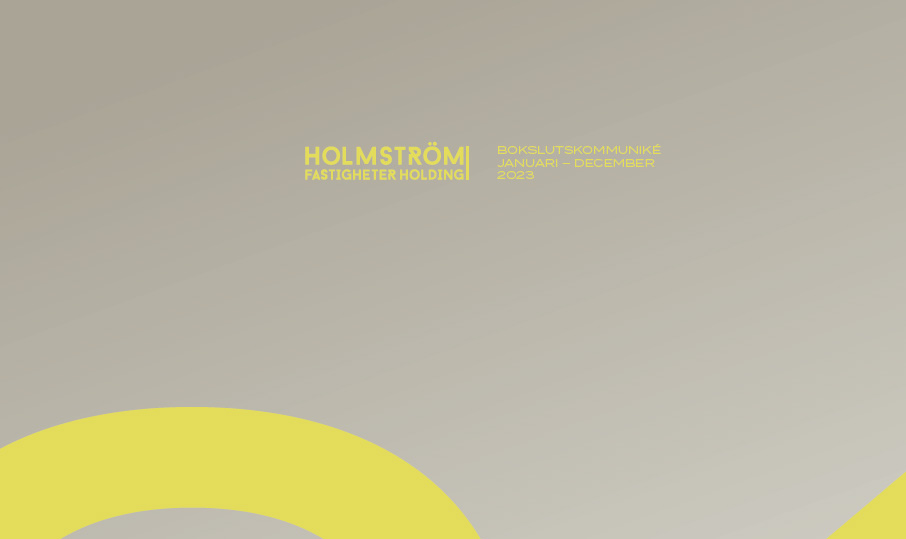 Holmström Fastigheter publicerar bokslutskommuniké